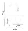 FIRENZE 800 BLACK E27 LED 9W ARC ARM