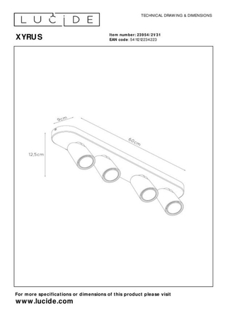 Reflektor Lucide XYRUS 23954/21/31 biały