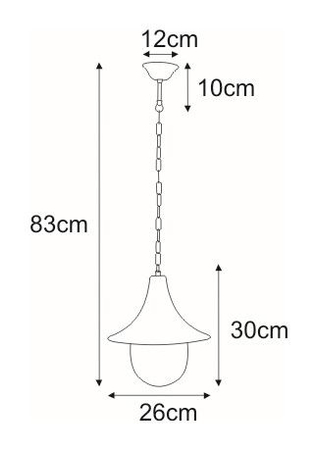 Lampa zewnętrzna BOSTON Kaja K-8126 CZARNY/ZŁOTY 