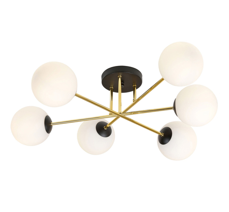 Lampa sufitowa MAGNUM 6 Emibig 1233/6 biały/czarny