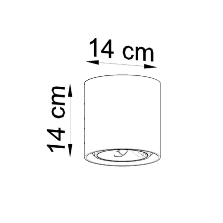 Sollux Lighting Plafon CULLO 140 beton SL.0645