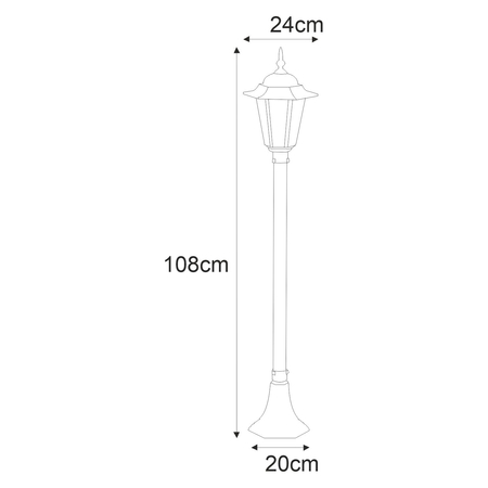 Lampa zewnętrzna STANDARD Kaja K-6009B CZARNY 