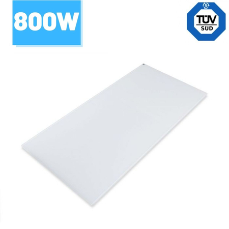 Panel grzewczy na podczerwień Greenie 60x120cm 800W białe szkło - 5 lat gwarancji - 16 - 20m2