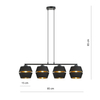 Lampa wisząca PIANO 4 Emibig 1183/4 czarny/złoty