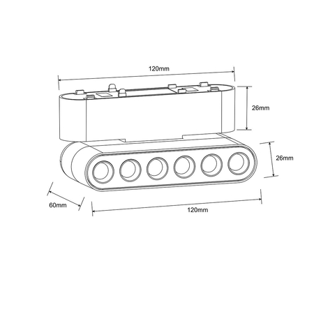 Light Prestige Reflektor Magnetic Slim Blaze 6W LED 4000K czarny LP-616-MAG SLIM 6W 4BK