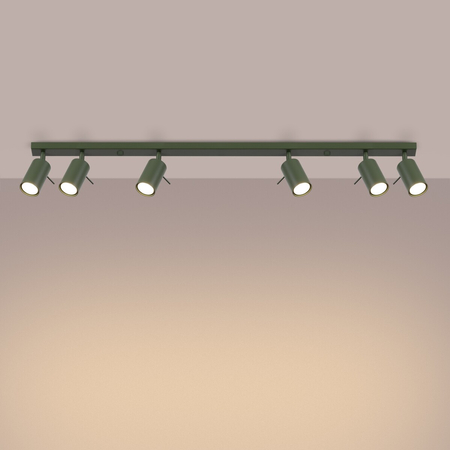 Sollux Lighting Plafon RING 6L zielony oliwkowy SL.1505