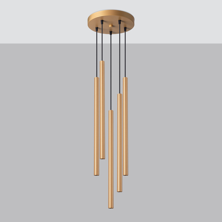 Sollux Lighting Lampa wisząca PEKKA 1 biała/naturalne drewno SL.1390