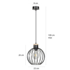 Lampa wisząca BARBADO 1 BLACK Emibig 754/1 czarny