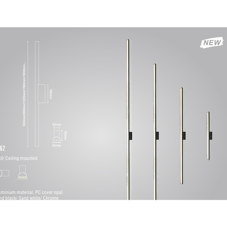 MAXLIGHT C0242 KINKIET TAMPA 90CM 27W IP44 3000K