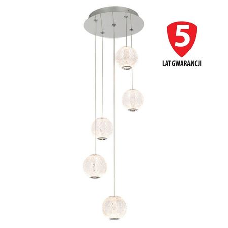 Lampa wisząca Italux PND-12220121-5A-CR Rosario LED