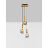 Lampa wisząca Luces Exclusivas QUERISA LE45216 złoty i odcienie złota, szary i odcienie szarości