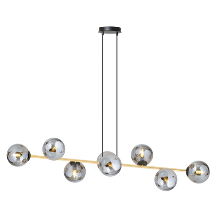 Lampa wisząca GRAVITY 8 Emibig 1237/8 czarny/złoty