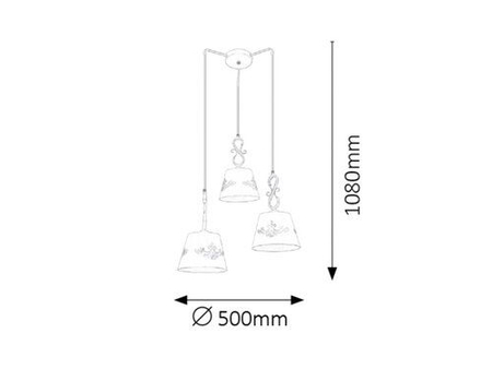 Lampa wisząca Rabalux Anna 2234 biały matowy