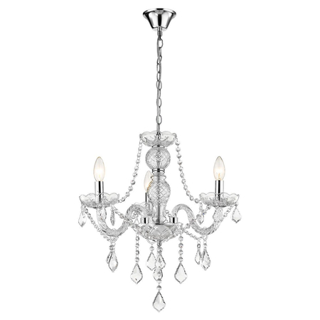 Lampa wisząca Cristallo 3xE14 transparentny LP-2940/3P