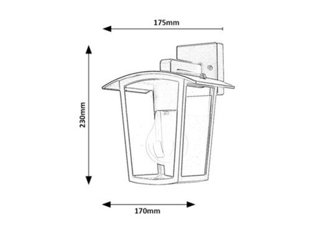 Kinkiet zewnętrzny Rabalux Taverna 7127 czarny