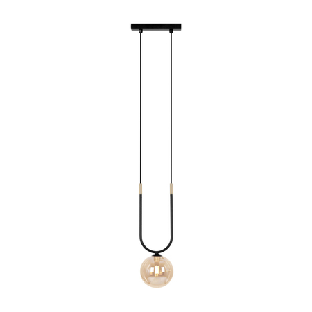 Lampa wisząca Kaja GOLDI K-5595 czarny, złoty, bursztynowy