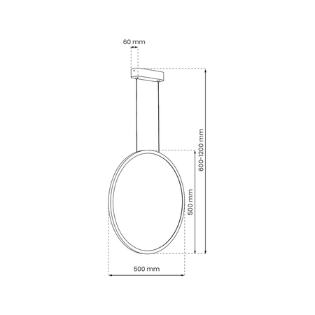 Milagro Lampa wisząca Saturno Black 28W LED ML8854 CZARNY