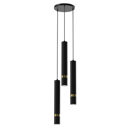 Milagro Lampa wisząca JOKER BLACK/GOLD 3xGU10 MLP8918 CZARNY / ZŁOTY