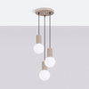 Sollux Lighting Lampa wisząca HALO 3P taupe SL.1745