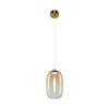 Milagro Lampa wisząca VASO 3 AMBER 4W ML1405 ZŁOTY