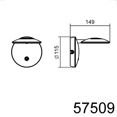 Lampa ścienna ZENIT nikiel czarny matowy LED 7W 3000K ściemnialna z włącznikiem