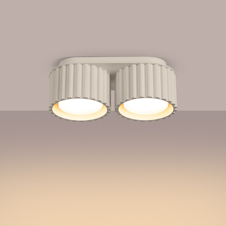 Sollux Lighting Plafon AURA 2 beżowy Gx53 SL.1793