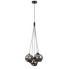 Lampa wisząca Italux Perlos PND-54456-5A-HB-SMG Czarny mat