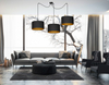 Lampa wisząca ROTO 3 BL BLACK/GOLD Emibig 184/3 czarny/złoty