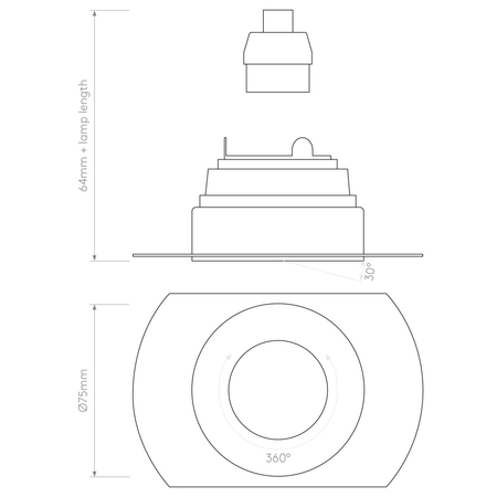 Spot Astro Trimless Slimline Round Adjustable Fire-Rated 1248019 Matowy Biały