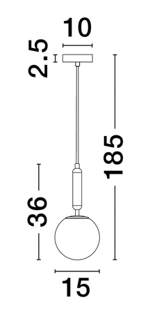 Lampa wisząca Luces Exclusivas AGRO - złoty LE43222