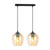 Lampa wisząca ISTAR 2 BL MIODOWY Emibig 677/2 czarny/złoty