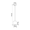 Sollux Lighting Lampa wisząca ORBIS 1 biały SL.0053