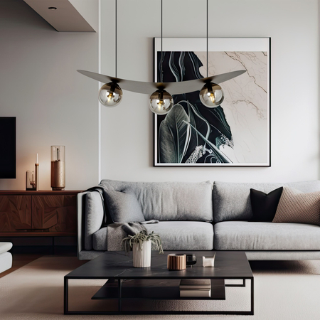 Lampa wisząca AURA 3 Emibig 1300/3 czarny