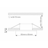 Eko-Light Oczko sufitowe kwadratowe IP44 Black EKZ275 CZARNY