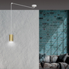 Lampa wisząca TRAKER 1 WH/GOLD Emibig 527/1 biały/złoty