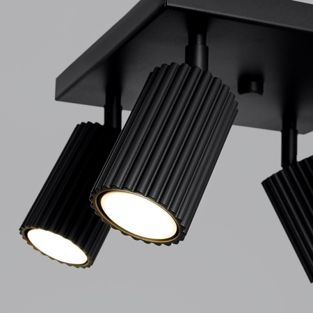Sollux Lighting Plafon KARBON 4 czarny SL.1583
