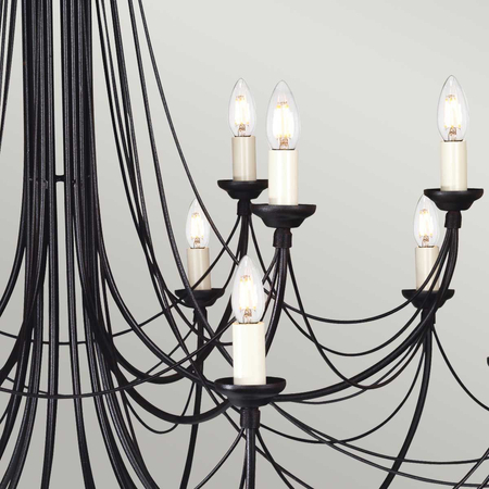 Żyrandol Elstead Lighting Carisbrooke czarny CB18-BLACK