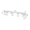 Sollux Lighting Plafon RING 6L czarny SL.0334