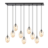 Lampa wisząca ASTRAL 9 Emibig 1267/9 czarny/złoty
