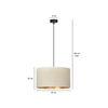 Lampa wisząca HILDE 1 BL WHITE Emibig 1052/1 biały/czarny