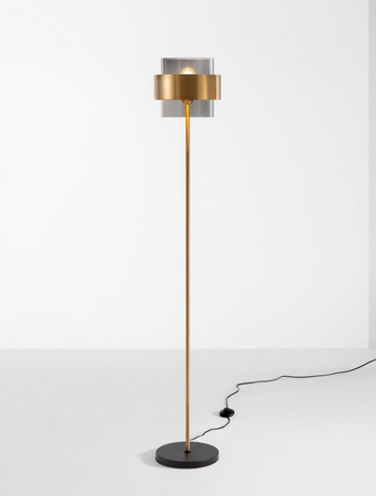 Lampa podłogowa Luces Exclusivas VIEJA czarny/złoty LE42627
