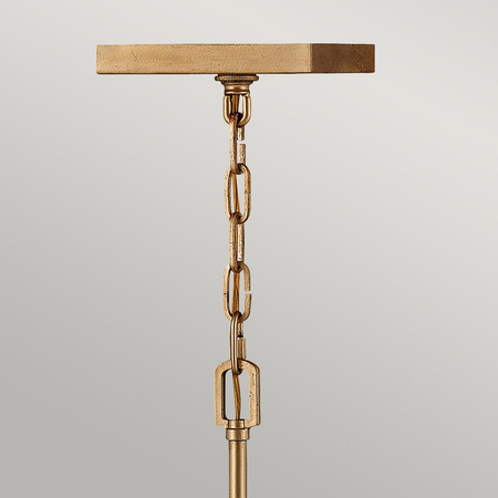 Lampa wisząca / Półplafon Stinson - 4 źródła światła - Postarzany mosiądz Quintiesse QN-STINSON-4P-L-DBR