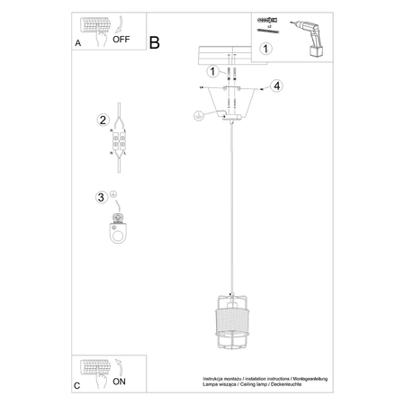 Sollux Lighting Lampa wisząca GIZUR 1 SL.1300