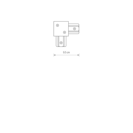 PROFILE RECESSED L CONNECTOR Nowodvorski 8971 czarny