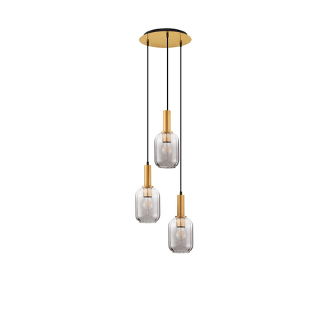 Lampa wisząca Luces Exclusivas QUERISA LE45216 złoty i odcienie złota, szary i odcienie szarości