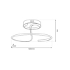 Milagro Lampa sufitowa DELTA 30W LED ML1174 CZARNY