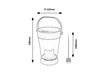 Lampa solarna Rabalux Angers 77039 popielaty