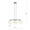 Lampa wisząca MALIA 3 Emibig 1184/3 biały/czarny