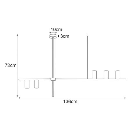 Lampa sufitowa ROCCO Kaja K-4755 czarny
