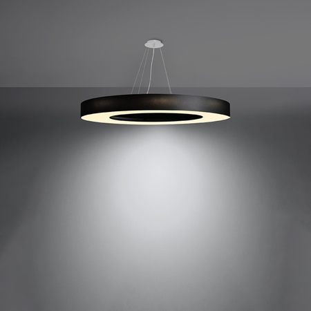 Sollux Lighting Żyrandol SATURNO SLIM 90 czarny SL.0798